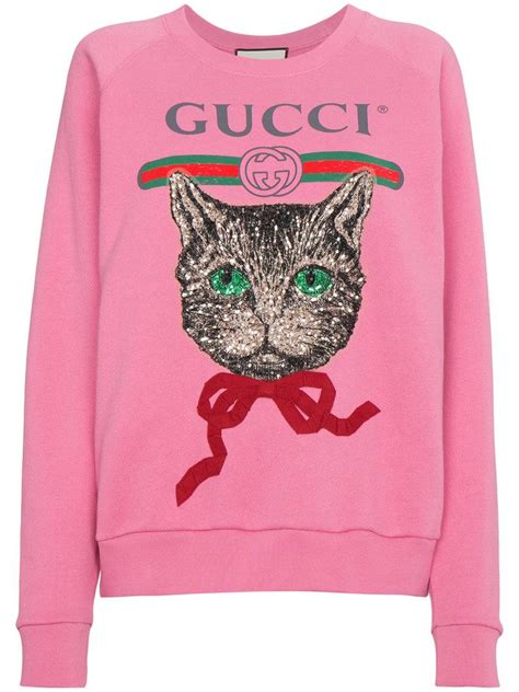 gucci pink cat sweatshirt|gucci official website usa.